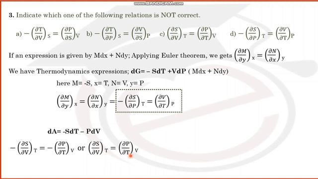 Thermodynamics||Maxwell relation||workdone in isothermal expansion||Five Question Series-Chemakhila