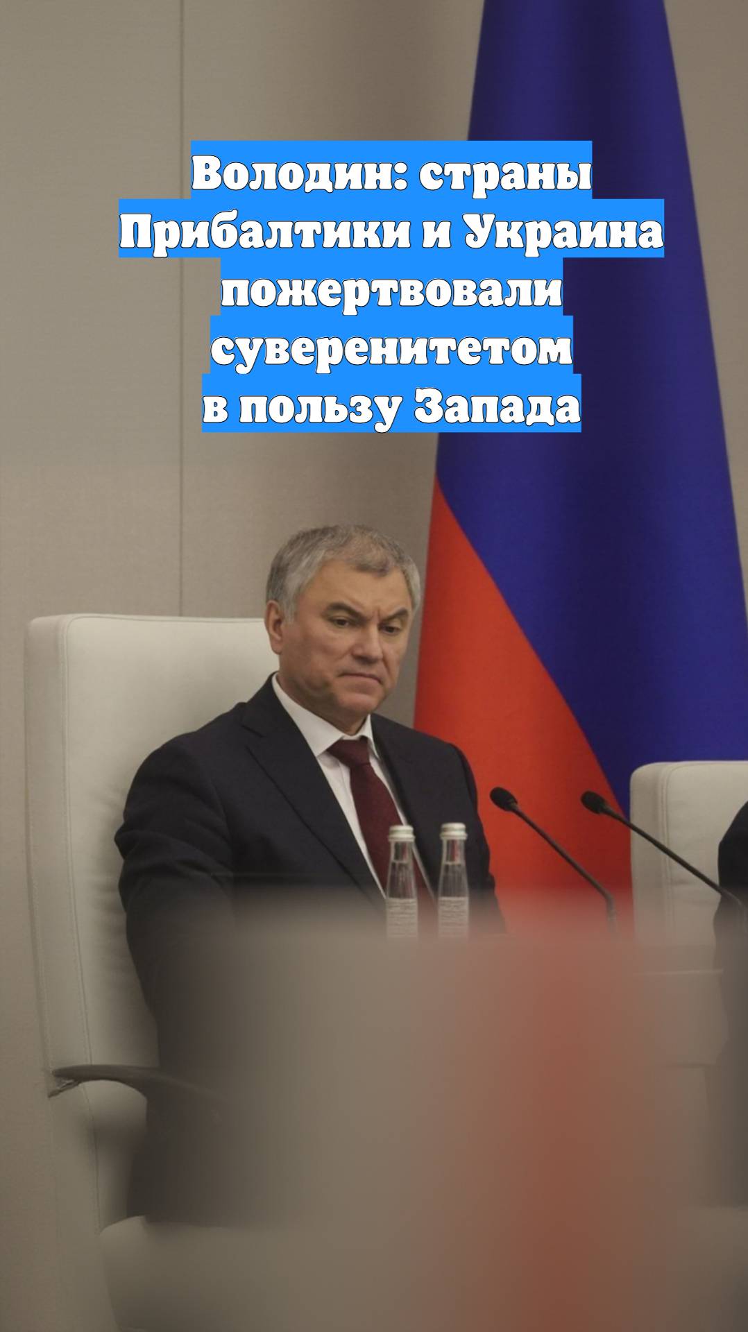 Володин: страны Прибалтики и Украина пожертвовали суверенитетом в пользу Запада