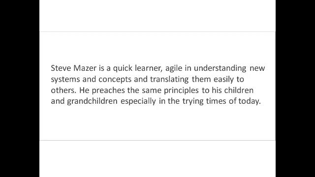 Steve Mazer - A Remarkably Talented Professional смотреть онлайн