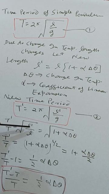EFFECT OF TEMPERATURE ON TIME PERIOD OF PENDULUM #advance#mains#physics #educational#study#bits смотреть онлайн