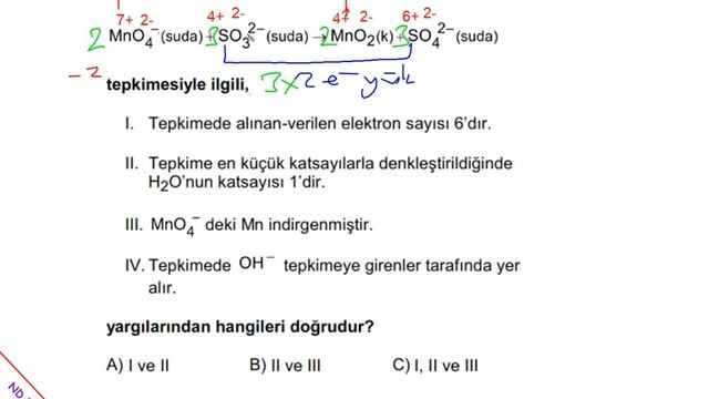 KİMYA ve ELEKTRİK (ELEKTROKİMYA) ÖSYM ÇIKMIŞ SORULAR(2010-2019)