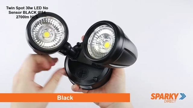 Twin Spot 30w LED No Sensor BLACK IP54 2700lm | NLS 20415 смотреть онлайн