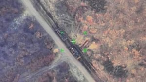 МО РФ публикует кадры уничтожения украинской 203-мм самоходной пушки большой мощности 2С7 "Пион"