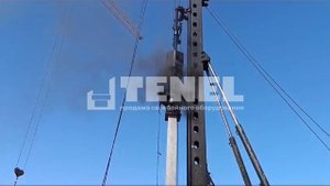 Установка КБУРГ-14 выполняет погружение 14-метровых свай
