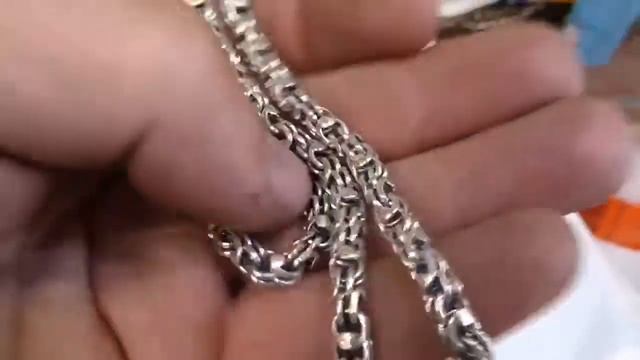 Цепь Круглый Бисмарк 30 гр и крест с зелеными Фианитами, серебро 925 смотреть онлайн