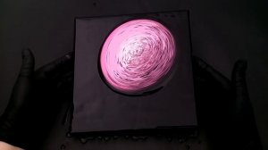 Acrylic Pouring Abstract Art Pink and Black Ring Pour