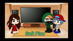 BF and GF react to Pico AUs || FNF react || Gacha Club