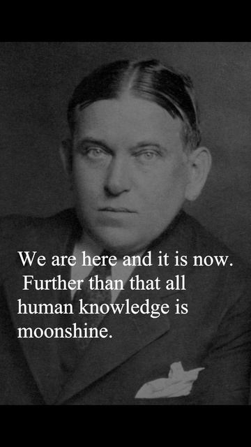 H. L. Mencken Quote - We are here and it is now... — смотреть короткие ...