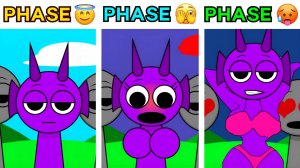 «Все фазы VIOLET в новом SUS Incredibox Sprunki: от Фазы 1 до Фазы ???»