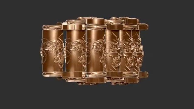 3Д Звено браслет HARLEY / 3D modeling ZBRUSH смотреть онлайн