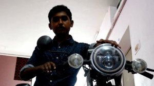 Modified Led headlight for Yamaha-Rx 100 And Altering coil 6V-12V