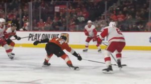 Flyers' Joel Farabee Makes Nifty Move To Score On Backhand vs. Red Wings