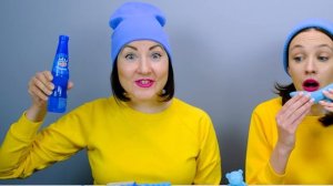 Голубая Еда Челлендж | Едим продуты одного цвета 24 часа вместе с Пико Поки