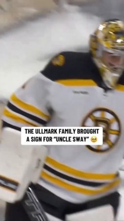 Linus Ullmark’s Son Came To See “Uncle Sway” ❤️