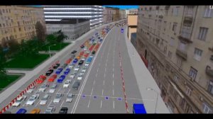 PTV Vissim 5.40 Traffic Simulation Moscow. Москва моделирование.