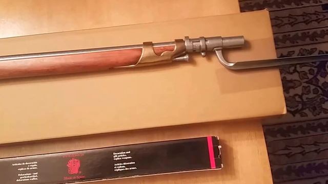 Кремневое ружье макет ММГ, Flintlock rifle with bayonet, France 1806, Denix replica 1036