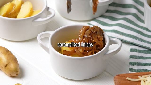 Individual Caramelized Onion Au Gratin Potatoes Recipe Video