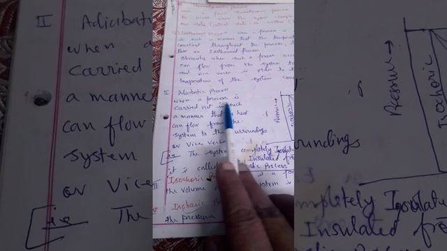 #shorts#4Thermodynamc process Adiabatic Isothermal,isobaric,isochoric@ Veena Dixit Chemistry IIT je