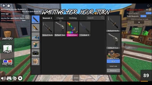 traded my inv for (c gem laser slasher and fang) mm2 смотреть онлайн