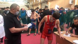 Взвешивание 57,65 кг Первенство России по вольной борьбе 2021