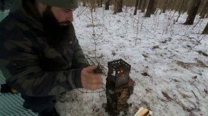 Установка тента WINDSHED WEDGE, заготовка дров, стейк на костре.