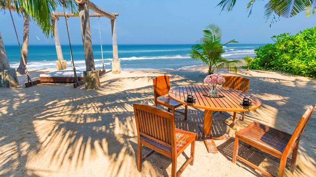 Maldives Seaside Cafe Ambience ☕ Smooth Jazz Music & Bossa Nova Coffee Lounge Music for Work, Study смотреть онлайн
