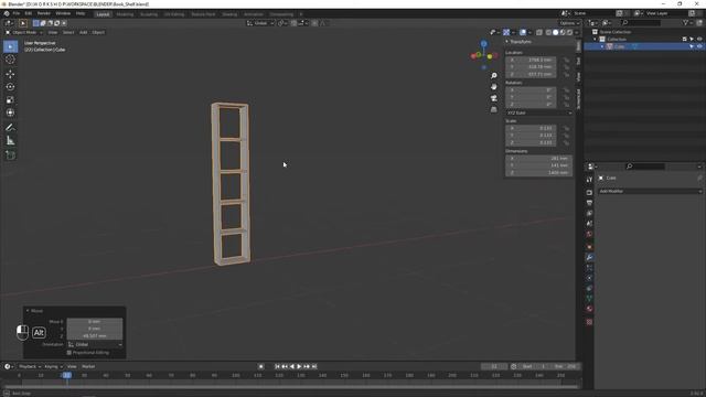 Book Shelf in Blender - 3D Modeling | @PSDPRO