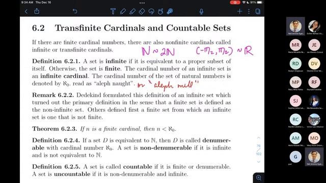 MATH 101 T Meeting 27 Cardinal Numbers and Infinities (20211216) смотреть онлайн