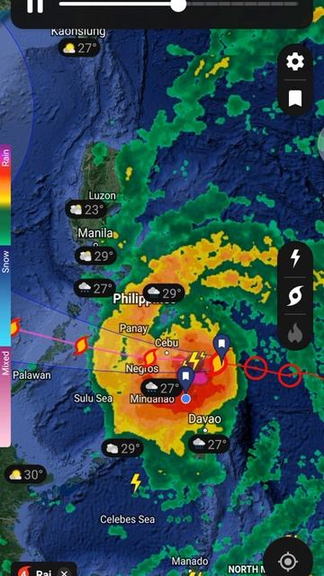 Update Super Typhoon has landed on Surigao Del Sur. Max Wind Speed 241