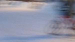 зимний дрифт на велосипеде и электросамокате!👍💯