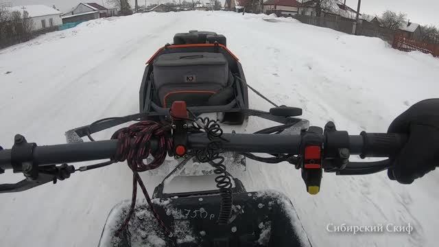 Мотобуксировщик. Тест скорости мотобуксировщика Аляска по реке