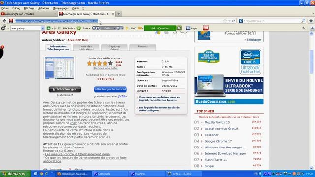 telecharger des musique mp3 via le logiciel ARES et dilandau