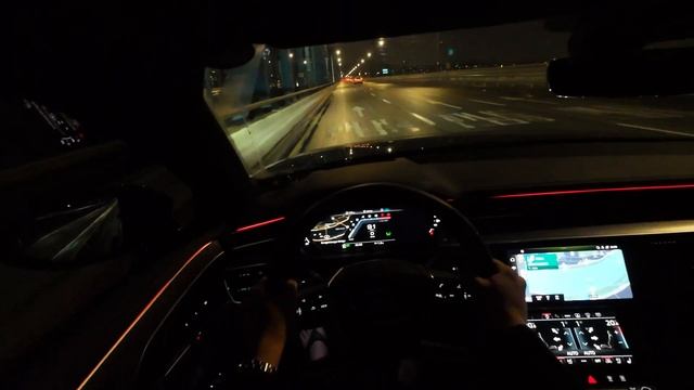 2024 AUDI A8 55 TFSI qu. Premium - POV Night Drive(rain) #a8 #audia8 #pointofview