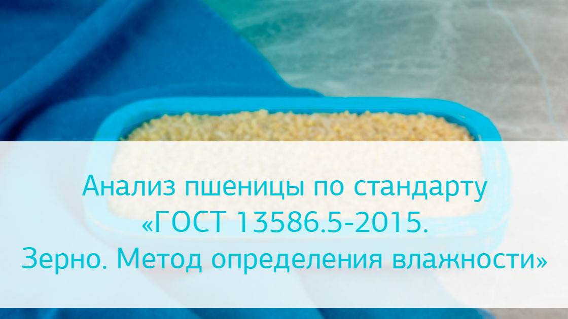 Определение влажности зерна пшеницы по ГОСТ 13586.5-2015 смотреть онлайн