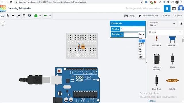 Robótica Didáctico-LED RGB Arduino y Tinkercad