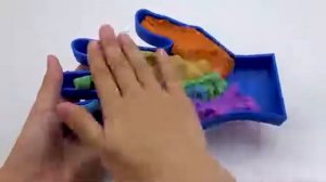 Satisfying Video | How To Make Rainbow Nail Polish With kinetic Sand ASMR