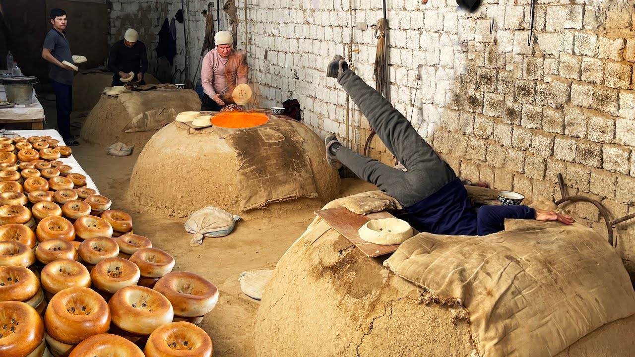 25 Тандыров | 15.000 штук Самаркандских Лепешек в день | Узбекская кухня смотреть онлайн