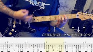 TAB CREEDENCE - Fortunate Son (гитарные табы)