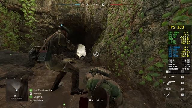 Battlefield V - RTX 3080 10GB + i9 10900K | 1080p Ultra Settings