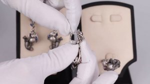 Серьги Джунгли из серебра с ситал рубинами и фианитами