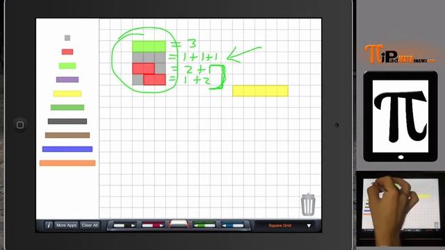 PiPad Mathematics: Brainingcamp iPad App Number Rods and Add/Sub Whole Numbers смотреть онлайн