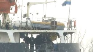Украинские моряки, бастующие на "Волго-Балт 153"