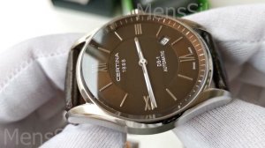 Certina DS-1 Swiss Automatic Men's Watch | Мужские Швейцарские Механические Часы Сертина Коричневые