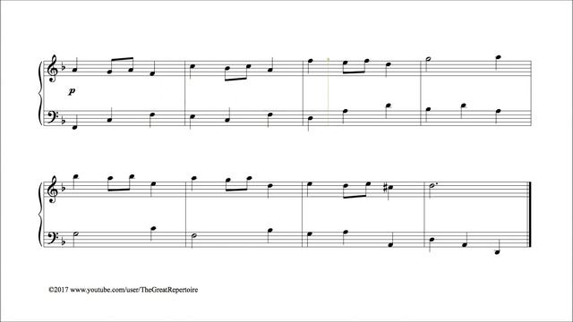 Purcell, Air in D minor, ZT 676, Organ