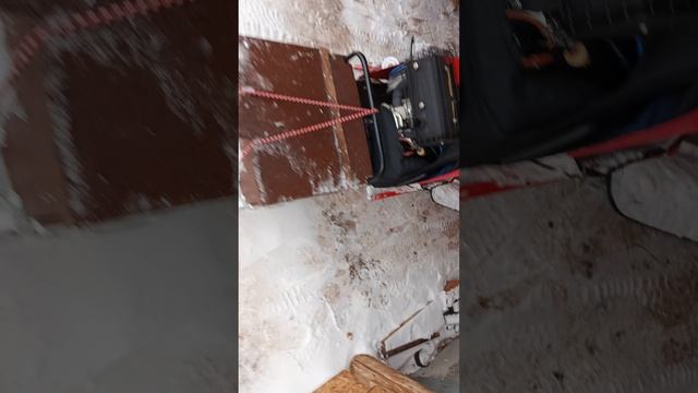 Мотобуксировщик с модулем.