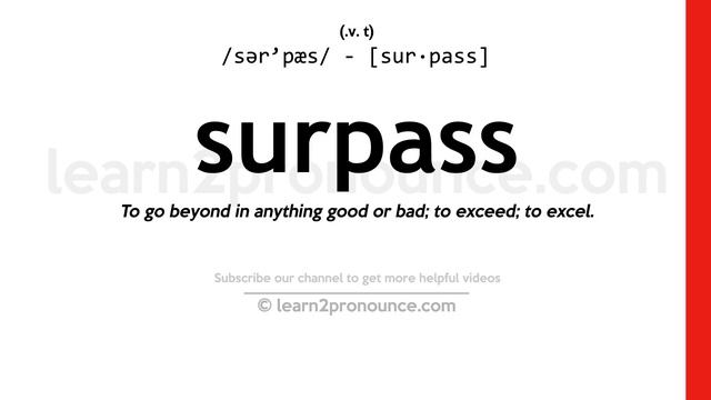 Pronunciation of Surpass | Definition of Surpass смотреть онлайн