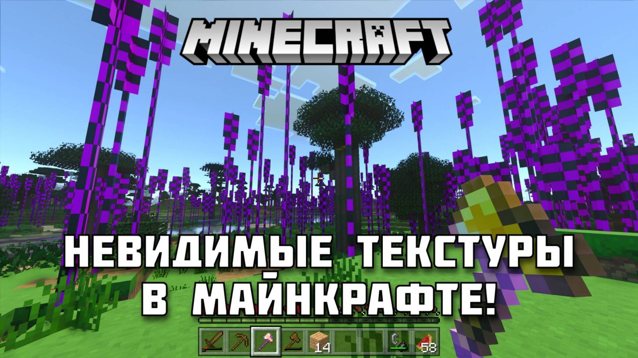 Невидимые текстуры в МАЙНКРАФТ!