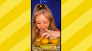 Желтая еда челлендж. Асмр.