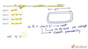 A solenoid is 2 m long and 4 cm in diameter. It has 4 layers of windings of