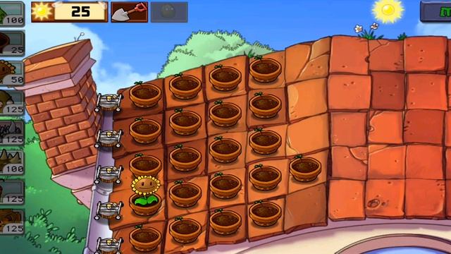 Финальная локация крыша! новые растения-катапульты и новые зомби.Plants vs Zombies 1